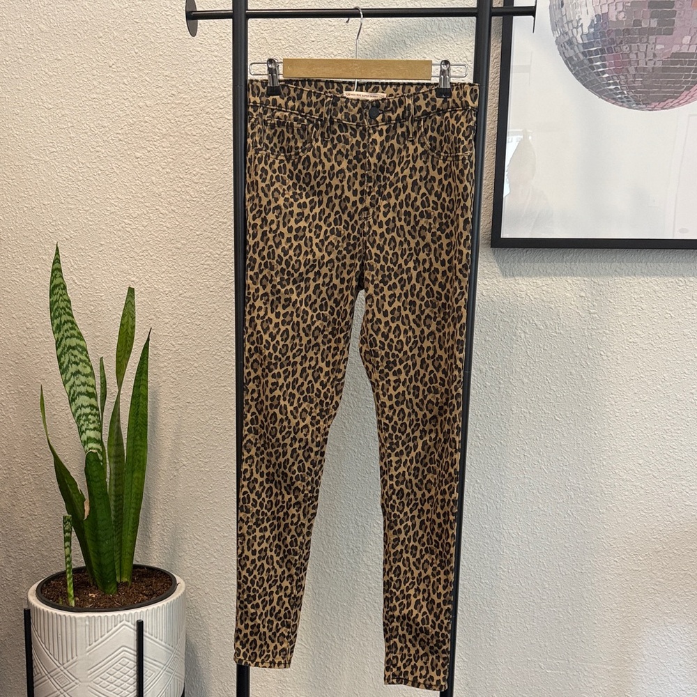 Leopard Print High Rise Skinny Pants